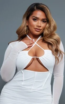 Shape Cream Mesh Corset Cut Out Bodycon Dress -Goremje Style 8b16b2e692c61d55fabc3466e7b0606f6fa039ac cnc8800 4