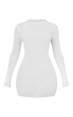 Petite Cream Sheer Knitted High Neck Dress -Goremje Style 8ef6e445e6164f14ff39e432d1947778e5cdaa45 cnb9888 5