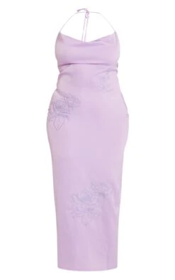 Plus Lilac Halterneck Satin Embroidered Maxi Dress -Goremje Style 8fdca6f6080e8e6ce6fdd923ba7c19497cecb169 cne0715 5