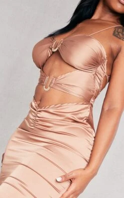 Shape Bronze Satin Trim Detail Cut Out Midaxi Dress -Goremje Style 9167aaceddaf44dde010e5e182350d57c802c0da cnc8783 4