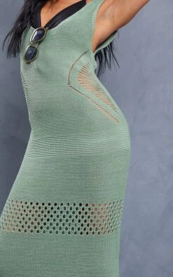 Tall Olive Crochet Plunged Maxi Dress -Goremje Style 917f09ff7058fd8103690046ea7dcca97ab7022e cmw6872 5