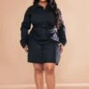 Plus Black Ruched Poplin Shirt Dress -Goremje Style 919e417599889fe49ba7ef4658a33ef28f2a1b4d cnc7369 1