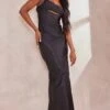 Tall Black Ruched Front Satin Midaxi Dress -Goremje Style 93889e2a6883e1604dfbd36d7b7f5176c824713b cne2117 1