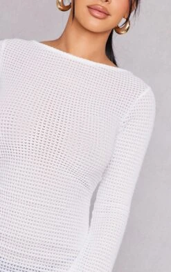 Petite White Textured Open Back Mini Dress 10 Petite White Textured Open Back Mini Dress -Goremje Style 957448b0f3436b551aa412d20acc6a5069a80ba2 cne2182 4