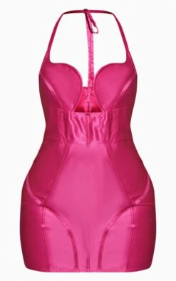Petite Pink Satin Corset Mini Dress -Goremje Style 96c946a206c95910543ef94d2512473c45df68f3 cnd0140 5