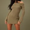 Tall Khaki Knit Off The Shoulder Mini Dress -Goremje Style 96cc9ce5ab7341c44c0150c3f5d96c2137e17290 cnc4061 1