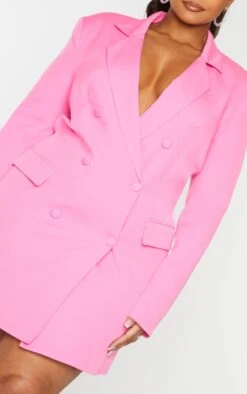 Plus Hot Pink Double Breasted Structured Blazer Dress -Goremje Style 98c81101ac3ff51a3a79b73129127bba8dac5e0b cmq1105 5