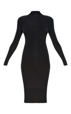 Tall Black High Neck Slinky Midi Dress 9 Tall Black High Neck Slinky Midi Dress -Goremje Style 9d271ffc45ea9955b5e3ce150f38a8b2bca65370 CMA1073 3