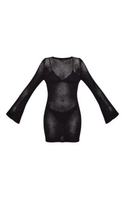 Tall Black Long Sleeve Knitted Mini Dress -Goremje Style 9e7d2fad936b9d7b287a31b9d54301a0684e401b cne7337 5