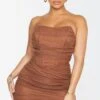 Shape Chocolate Brown Mesh Corset Detail Ruched Bodycon Dress -Goremje Style 9ebccd94224d3a309a6aa121b428e2e194c26018 cmu2968 1
