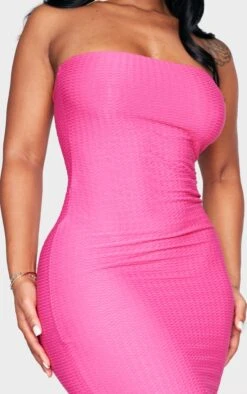 Shape Hot Pink Textured Bandeau Midaxi Dress -Goremje Style 9f48dbefae6fafa8bd59adadcea804d964165a7e cnd0580 4