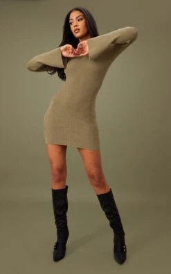 Tall Khaki Knit Off The Shoulder Mini Dress -Goremje Style a0a2deeed79a785d4f90860fb594db7cb02b99c8 cnc4061 3