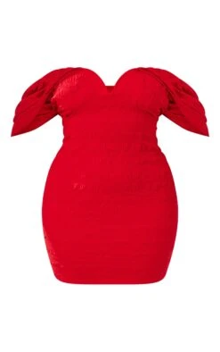 Plus Red Textured V Bar Bodycon Dress -Goremje Style a1020bd6e5ab66daa7b42bbc31b9f260fba1c00d cmy1934 6
