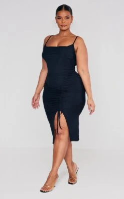 Plus Black Soft Touch Jersey Cowl Neck Ruched Midi Dress 9 Plus Black Soft Touch Jersey Cowl Neck Ruched Midi Dress -Goremje Style a14fda82426e565e679ba03492befa0f7ac6b6cd cnc5130 3