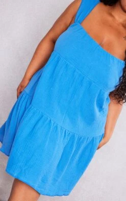 Plus Blue Textured Tiered Shift Dress -Goremje Style a1e8ceaedbdc5f3a952cfcddce26f32c4a350a8e cne4083 4