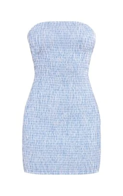 Petite Blue Stripe Shirred Bandeau Mini Dress -Goremje Style a4ab8ced1f1e8b51d30e355075a22b9830df4733 cne2176 5