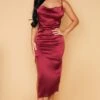 Petite Burgundy Strappy Satin Cowl Midi Dress -Goremje Style a6cccb09b10a1f5a6495d4d6b25194fadb898b1d cmv0981 1