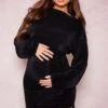 Maternity Black Plisse Bodycon Mini Dress 1 Maternity Black Plisse Bodycon Mini Dress -Goremje Style a7cf779948b9d1cebbd94edb526d31ee264be97b cne2142 1