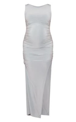 Maternity Sage Slinky Asymmetric Hem Maxi Dress -Goremje Style ab3bc02a9db4abfcdb99830ff2f19051ead4ca7d cne2363 5