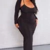 Plus Black Slinky Strappy Sleeve Detail Maxi Dress 1 Plus Black Slinky Strappy Sleeve Detail Maxi Dress -Goremje Style ab97784f066b9e62ac86d75724cfd1a3549fd763 cnd8784 1
