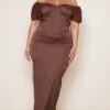 Plus Chocolate Drape Sleeve Corset Midaxi Dress -Goremje Style adfc21ab0a082829963bbbc77b7faf5bf6fde97a cnd4860 1