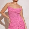 Petite Hot Pink Strappy Textured Ruched Mini Dress -Goremje Style ae4125b87d8dee1930022b7078461774ab241592 cne2357 1