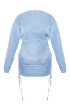 Maternity Blue Plisse Bodycon Mini Dress -Goremje Style afa297a459e2a872d9b18514877d4b7546ec8211 cne2141 5