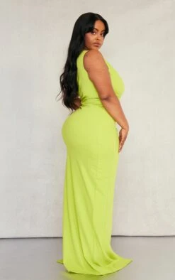 Plus Lime Cut Out Maxi Dress -Goremje Style b00cc1cf8e890920459393caa810e3a8a5638b5e cnd4962 2