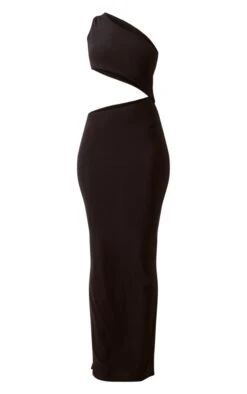 Tall Black Slinky Cut Out Midaxi Dress -Goremje Style b04c339567646444c5d454910e337f6b553b2076 cne2190 5
