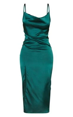 Petite Emerald Green Strappy Satin Cowl Midi Dress -Goremje Style b0a86c7c3da08a83990c4dea0c2b9a98c7b1f2b8 cmv0982 6