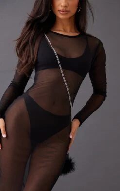 Petite Black Mesh Maxi Dress -Goremje Style b2d2a9562a4a52e4c50c5451cac89682b53894e1 cnc4805 4