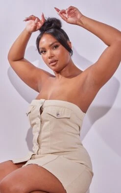 Plus Cream Corset Button Up Bodycon Dress -Goremje Style b2e6c877ab1a9c76f38f53945842f029c17ba6d8 cnd2849 4