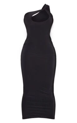 Shape Black Slinky Knot Shoulder Cut Out Midaxi Dress -Goremje Style b3b073450946d77ef1040a63183f33906de1c217 cmt2269 6