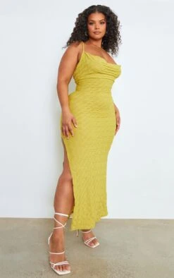 Plus Chartreuse Cowl Neck Textured Maxi Dress 9 Plus Chartreuse Cowl Neck Textured Maxi Dress -Goremje Style b40ba309a4e7e315b3cb2233121d6e34ac5fbde3 cmy4397 4