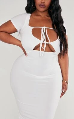 Plus Cream Soft Touch Jersey Cut Out Bust Midi Dress -Goremje Style b4822dd68b879a982acf853babff27366c5e1fe5 cnd4810 4