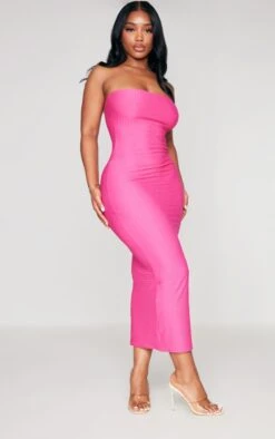 Shape Hot Pink Textured Bandeau Midaxi Dress -Goremje Style b948496404af57a323979205493a46e79252d746 cnd0580 3