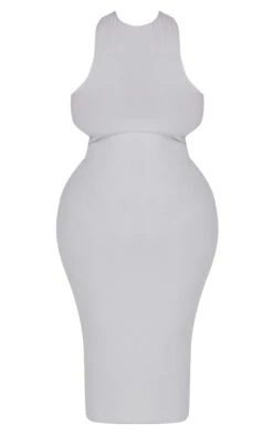 Plus Grey Soft Touch Racer Neck Bodycon Dress -Goremje Style b9a5dd577d98d66cc3c51ee9b6bf89cde5b7d3a9 cnc9598 5