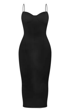Shape Black Plisse Strappy Cup Detail Midaxi Dress -Goremje Style ba42cf029878fe57b96168e59d8838808060766d cmo5084 5