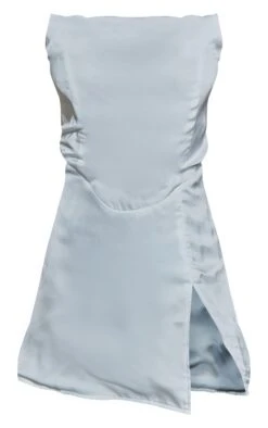 Petite White Satin Bandeau Mini Dress -Goremje Style c169b09c301270fd0a18ebbdeefff63c523e5c1e cnd0141 5