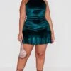 Plus Emerald Green Velvet High Neck Frill Hem Dress -Goremje Style c2bf8ec13f963715fc355258b05a6da93bb08197 cnc5182 1