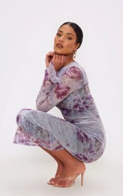 Tall Lilac Floral Print Ruched Midaxi Dress -Goremje Style c410a1a3dd09bfea4a898a1e17421bb01d4aee71 cnd3440 3