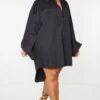 Plus Black Balloon Sleeve Shirt Dress 1 Plus Black Balloon Sleeve Shirt Dress -Goremje Style ca2d4c753b862868c7c505110303195fa7c1f61b cms0568 1