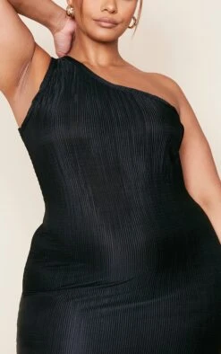 Plus Black One Shoulder Plisse Bodycon Dress -Goremje Style ca6b879ad54b73c118b766f0abcf390e29f1b6fc cne4176 4