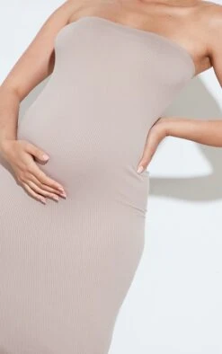 Maternity Stone Bandeau Contour Rib Bodycon Dress -Goremje Style cadce1ee440a18e45618f31bf06579dfddc742b4 cnc9957 4