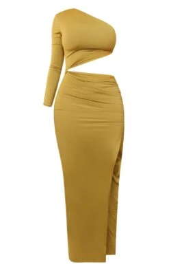 Shape Olive Slinky One Shoulder Cut Out Side Maxi Dress -Goremje Style cb0713898e0a299e7d471d93ac1e36ddb46e78ef cna6052 5
