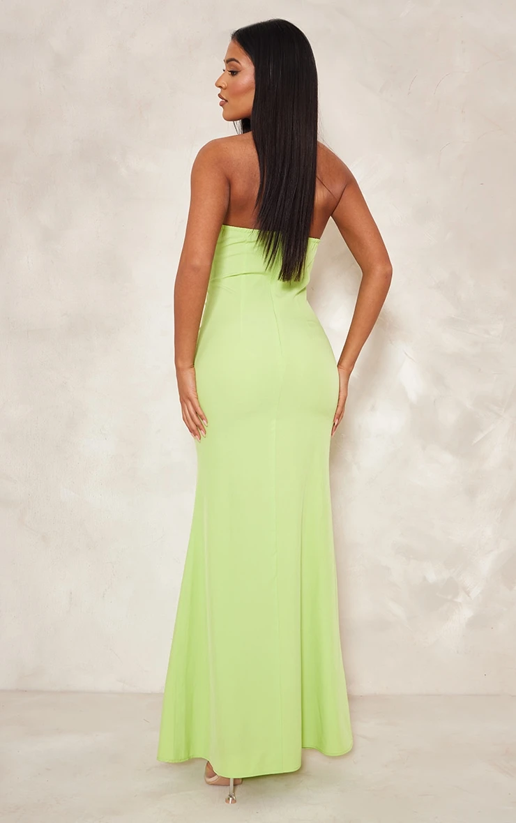 Tall Lime Plunge Maxi Dress 4 Tall Lime Plunge Maxi Dress - Image 2