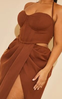 Plus Chocolate Corset Ruched Maxi Dress -Goremje Style cbb7a77dc3d3686274ce627565c4902748a04883 cmu5484 5