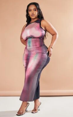 Plus Pink Ombre Body Print Slinky Maxi Dress -Goremje Style cbbec425c88bca537a70614bef704a38bec5de53 cnd2865 3