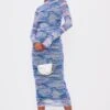 Tall Denim Print Ruched Midaxi Dress -Goremje Style cda69a117067c65ff10269d9519df46ca994b939 cnd3439 1