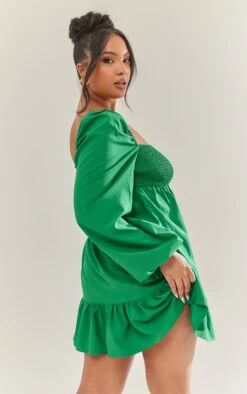 Plus Green Chiffon Shirred Front Shift Dress -Goremje Style ce6b7e89d98b5d3f471588b02cd2be939f00812a cnd2787 2